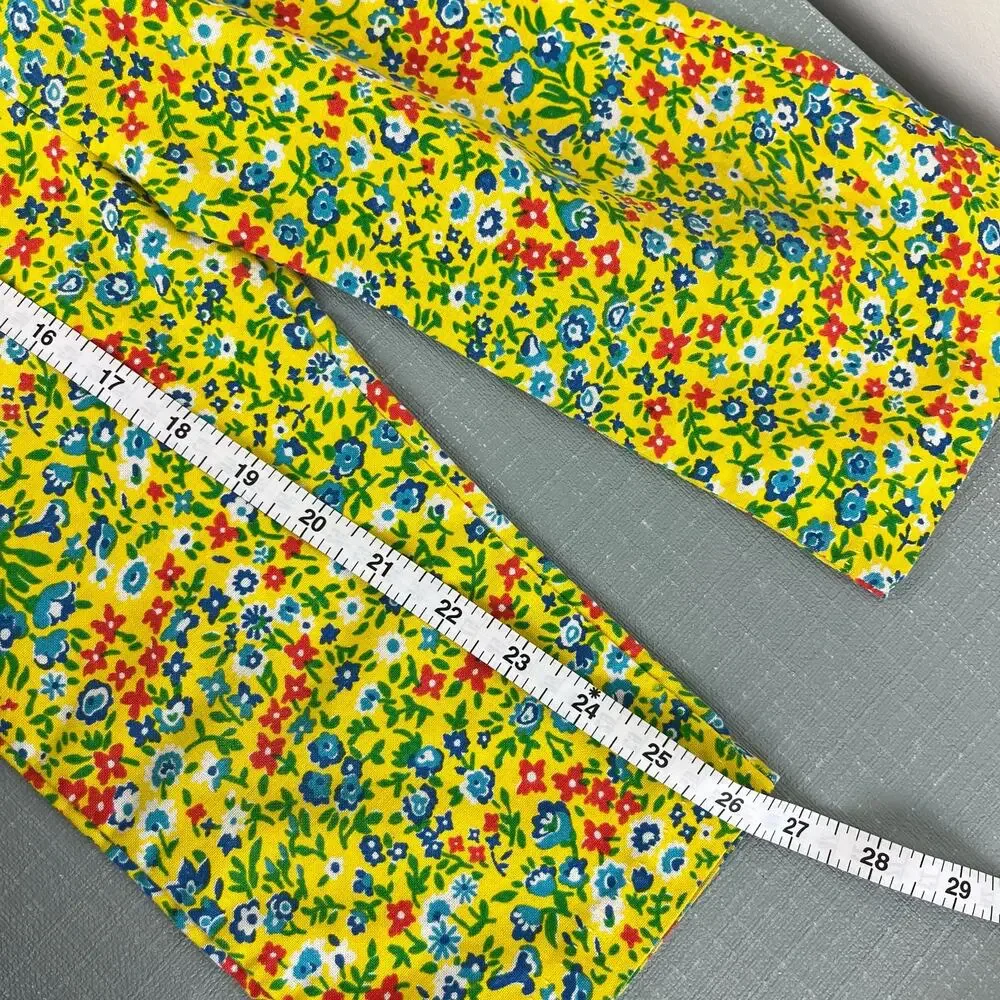 Vintage Alber Yellow Floral overalls 2T USA